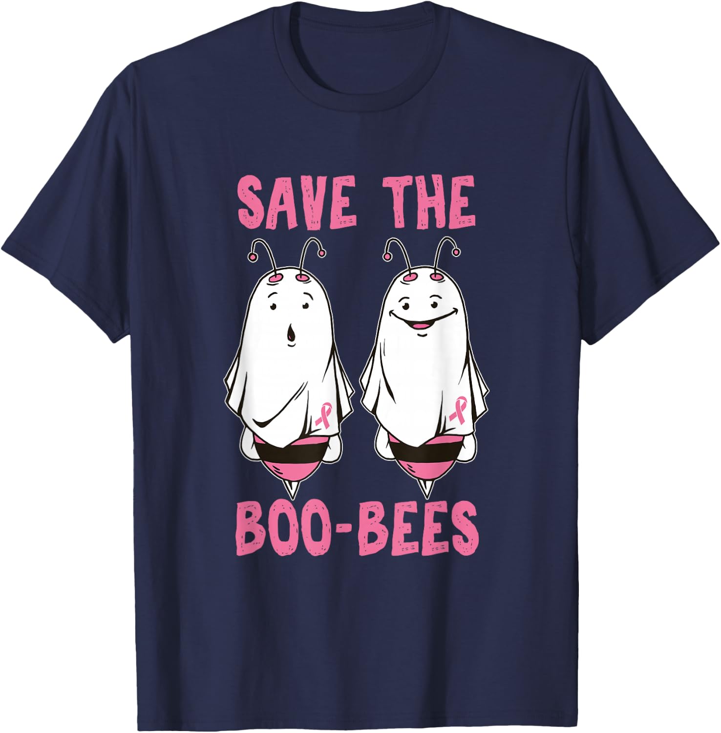 Save The Boo Honey Bees Halloween Horror Beekeeper Honeycomb T-Shirt - T-Shirt | Navy