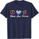 Peace Love Pharmacy Funny Pharmacy Technican Mothers Day T-Shirt - T-Shirt | Navy