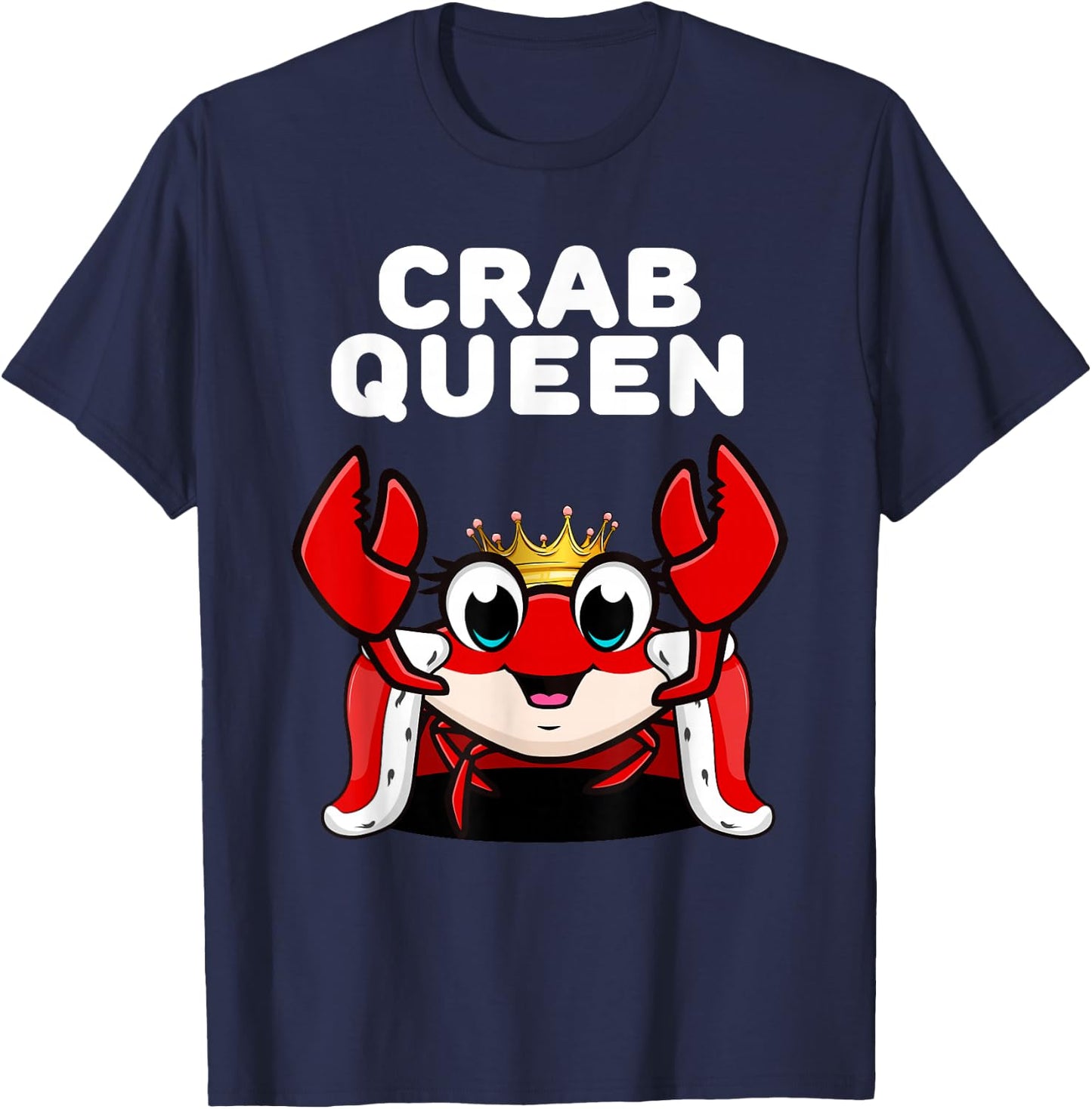 Women's Crab Queen Shirt | Girls , Black T-Shirt - T-Shirt | Navy