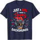 Just a Girl who loves Dachshunds Weiner Dog Lover Girls Gift T-Shirt - T-Shirt | Navy