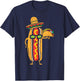 Mexican Hot Dog Holding Taco Funny Cinco De Mayo Food Lover T-Shirt - T-Shirt | Navy