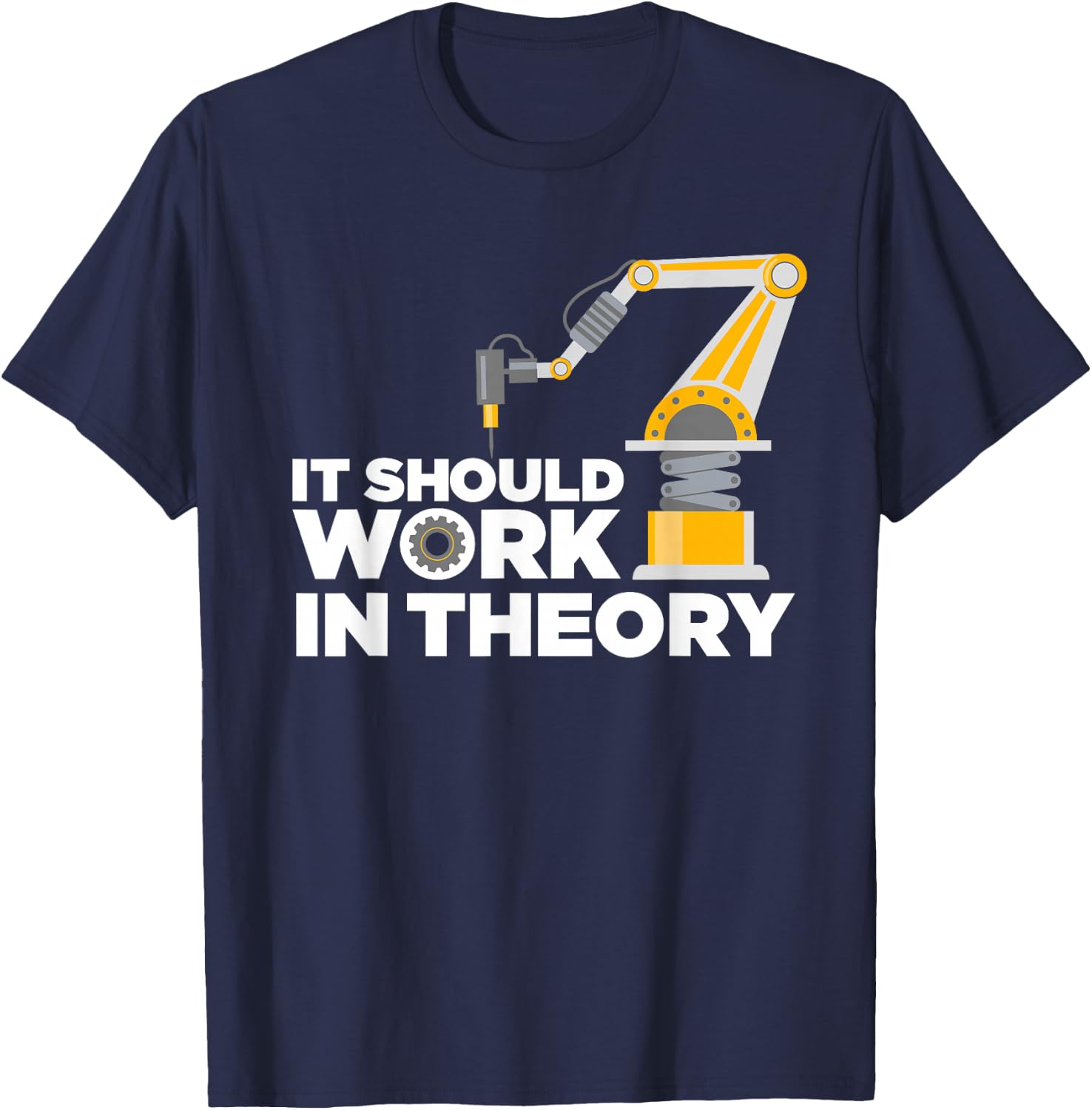 Funny Robotics Art Kids Robot Robotics Engineering T-Shirt - T-Shirt | Navy
