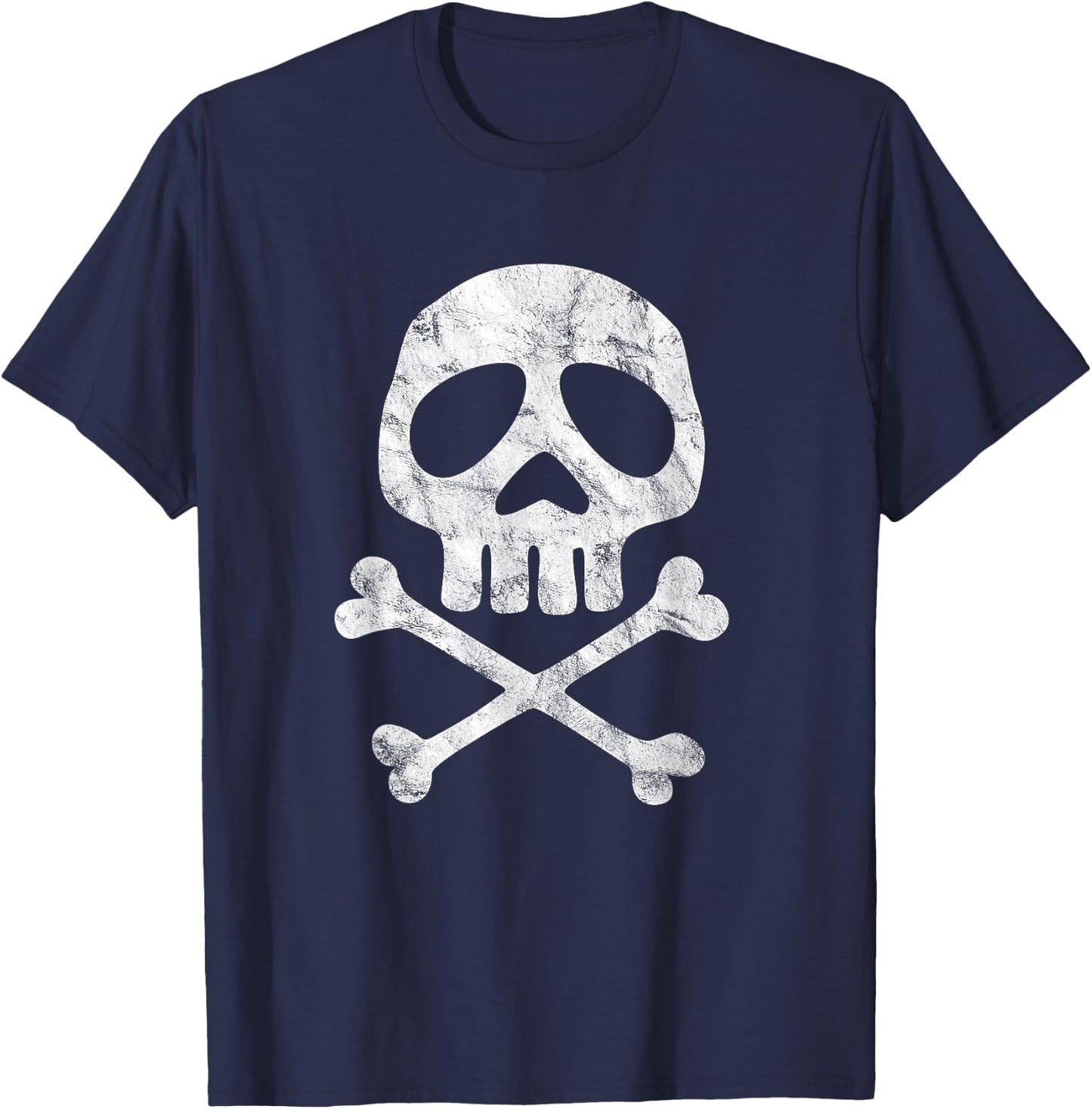 Skull, Space Pirate, Captain Party Halloween Day of the Dead T-Shirt - T-Shirt | Navy