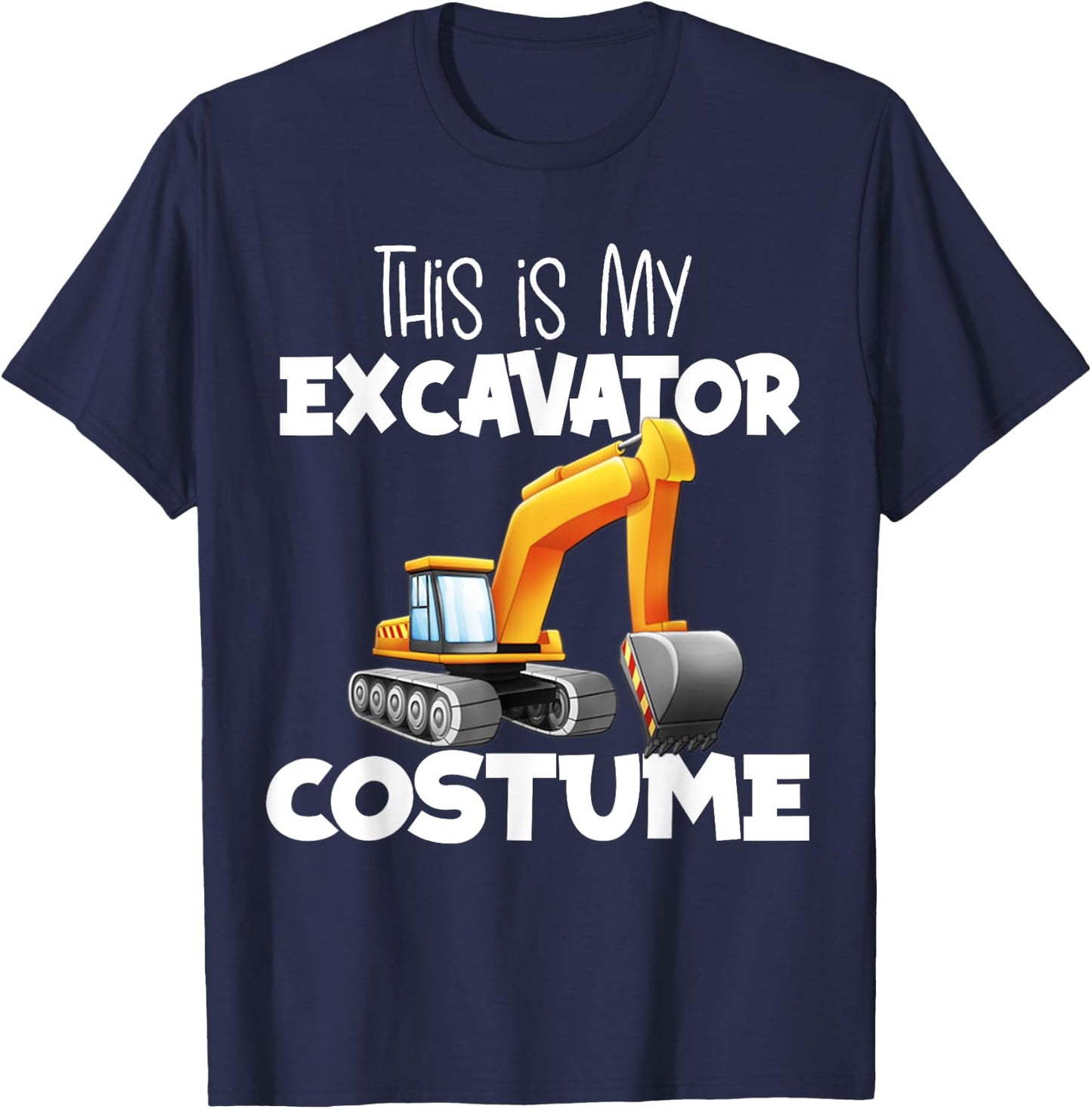 This Is My Excavator Costume Digger Truck Halloween Costume T-Shirt - T-Shirt | Navy