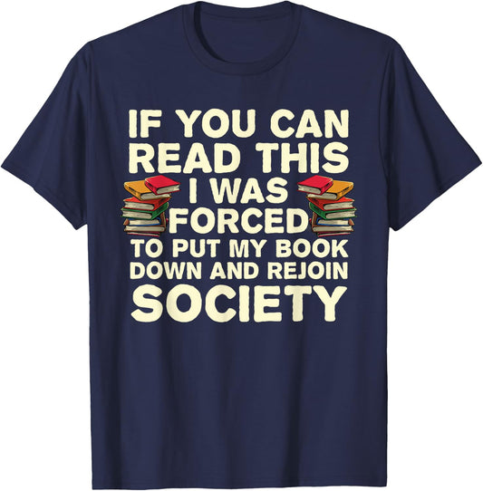 Funny Read Books Lover Women Bookaholic Bookworm Small T-Shirt - T-Shirt | Navy