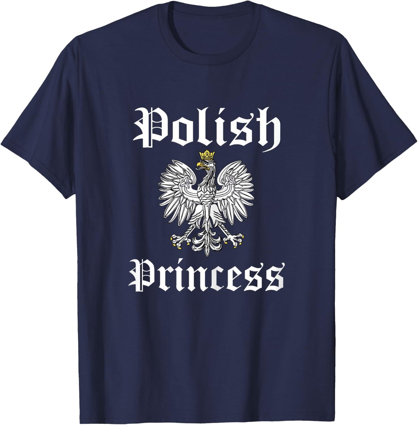 Polish Princess Girls Polska Pride Poland Flag Gift T-Shirt - T-Shirt | Navy
