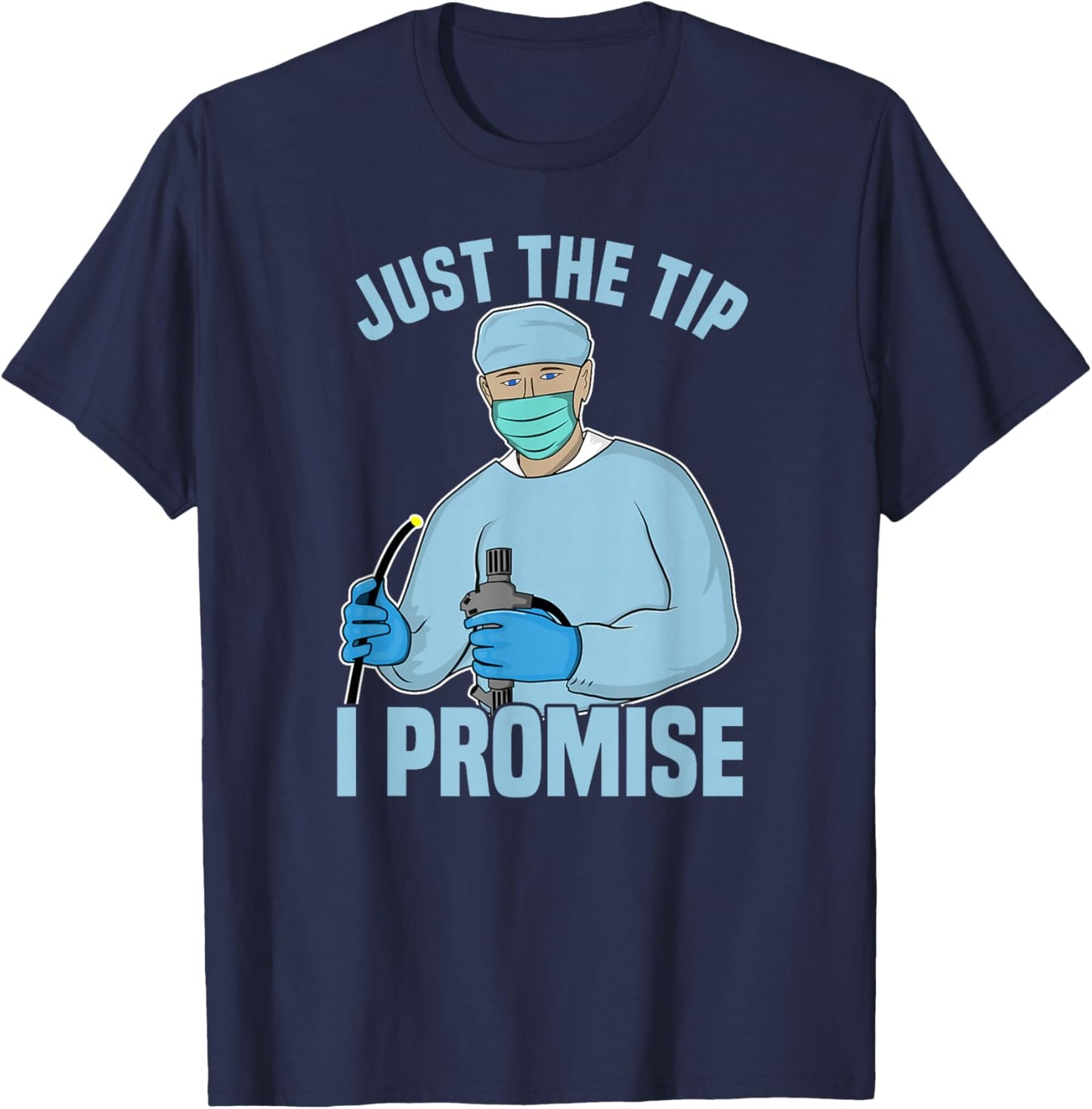 Dan66 Men's Black Humorous Medical Procedure T-Shirt - T-Shirt | Navy