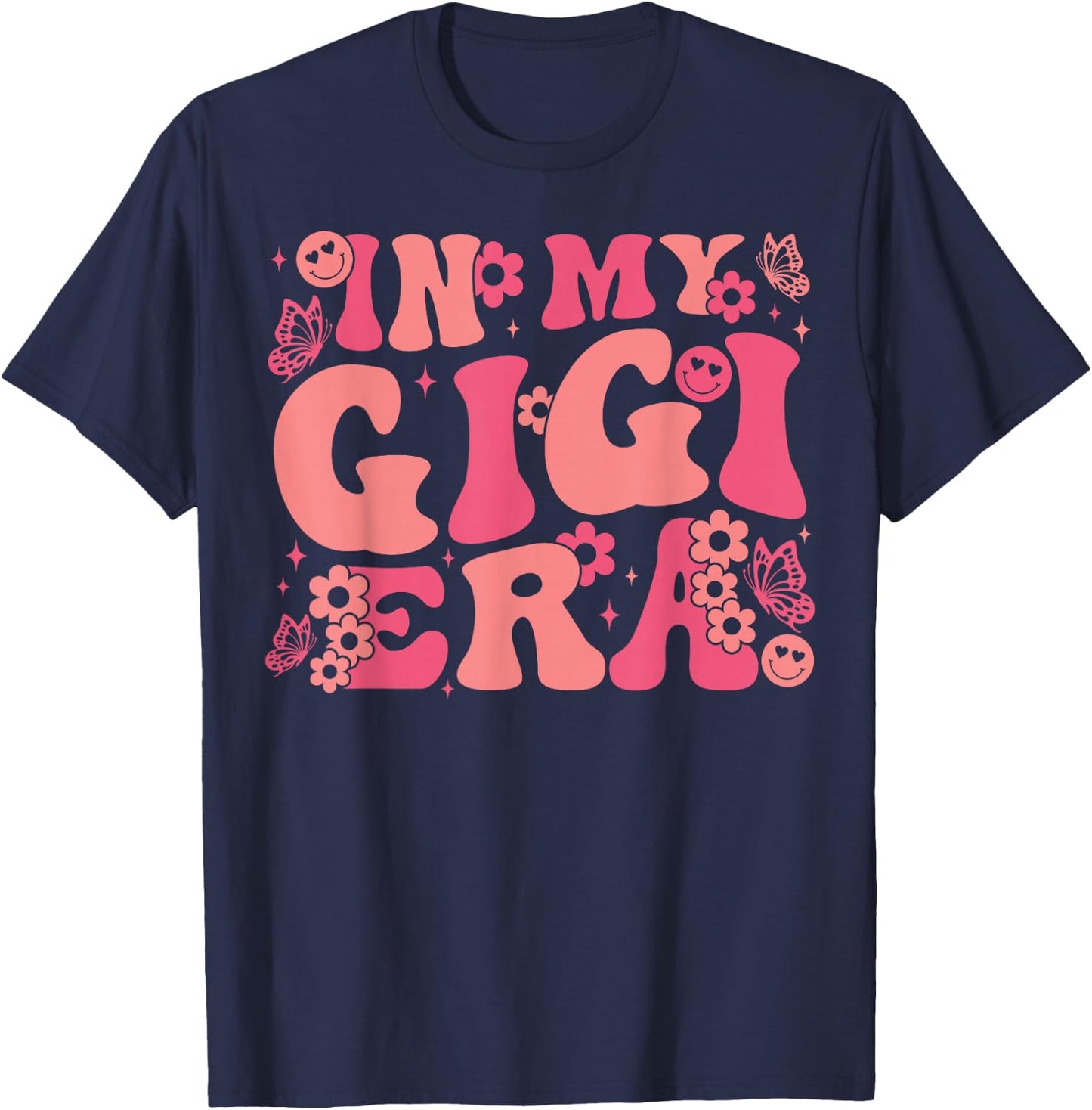 In My Gigi Era Baby Announcement for Grandma Mother's Day T-Shirt - T-Shirt | Navy