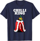 Chili King Mexican Food Humour Lovers Boys Spicy Pepper T-Shirt - T-Shirt | Navy