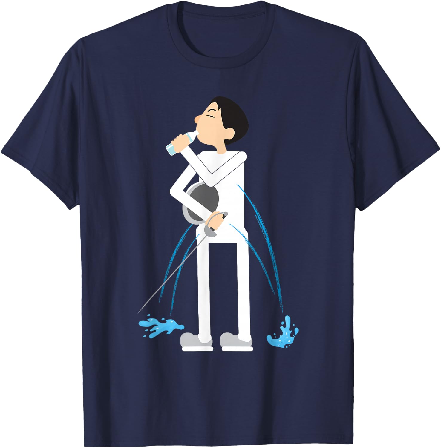 Funny Fencing Practice Sword T-Shirt - T-Shirt | Navy