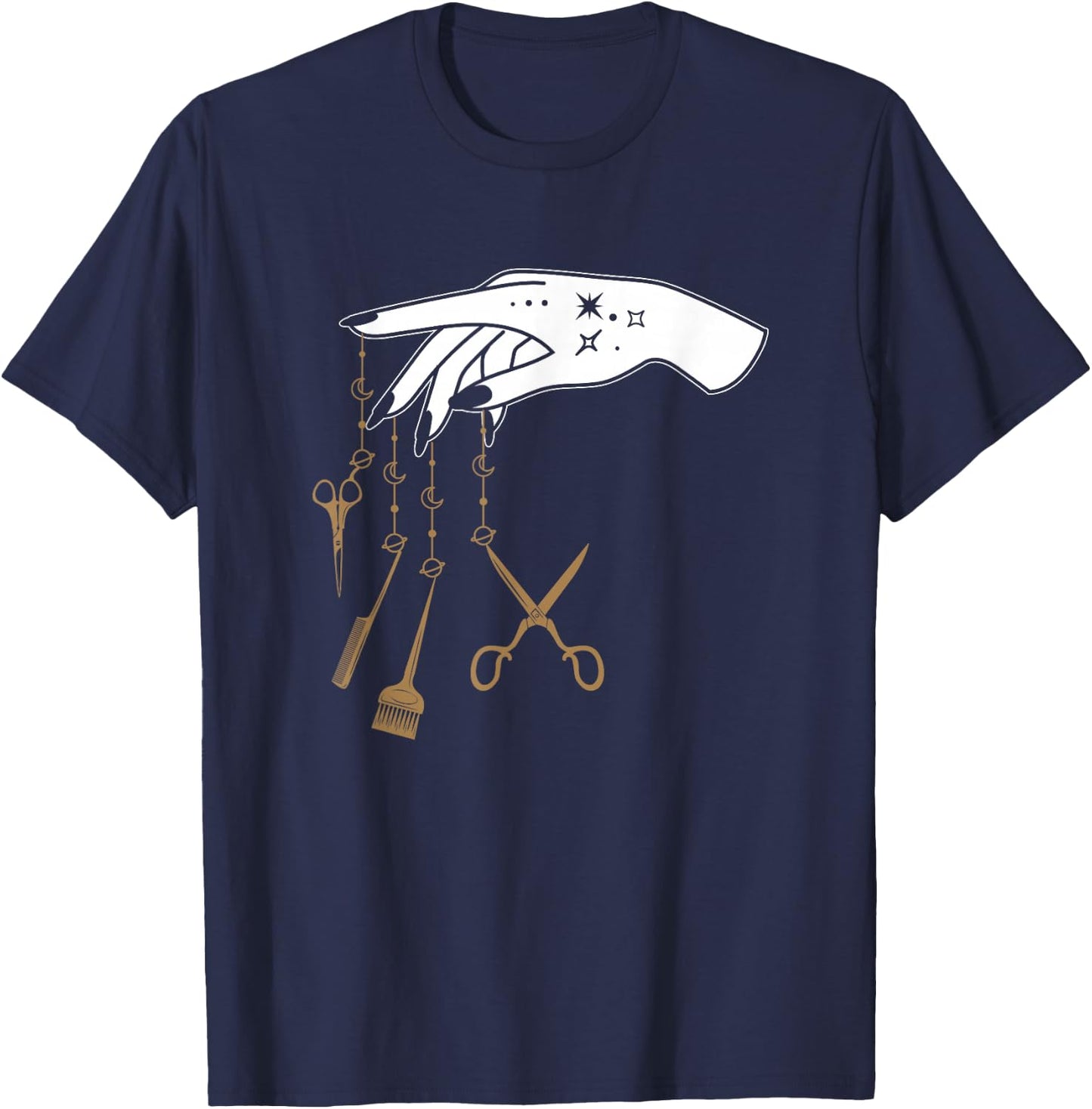 Scissor Hair Salon Barber Hairstylist Tattooed Hairdresser T-Shirt - T-Shirt | Navy