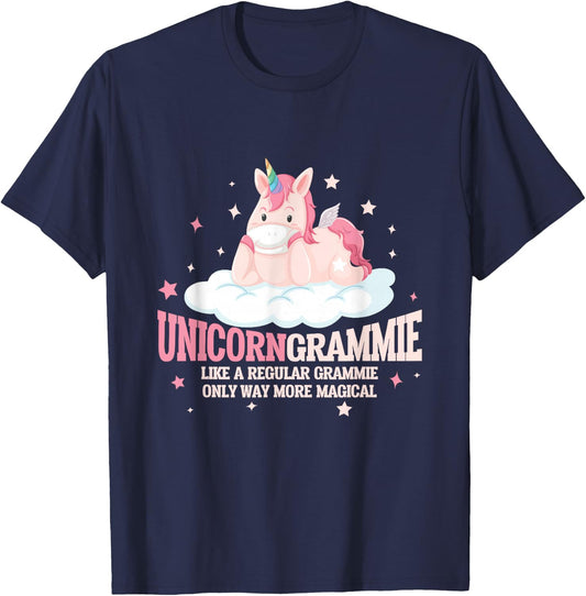 Unicorn Grammie Funny Grandmother Horse Lover T-Shirt - T-Shirt | Navy