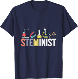 Steminist Science Technology Engineering Math STEM Gift T-Shirt - T-Shirt | Navy