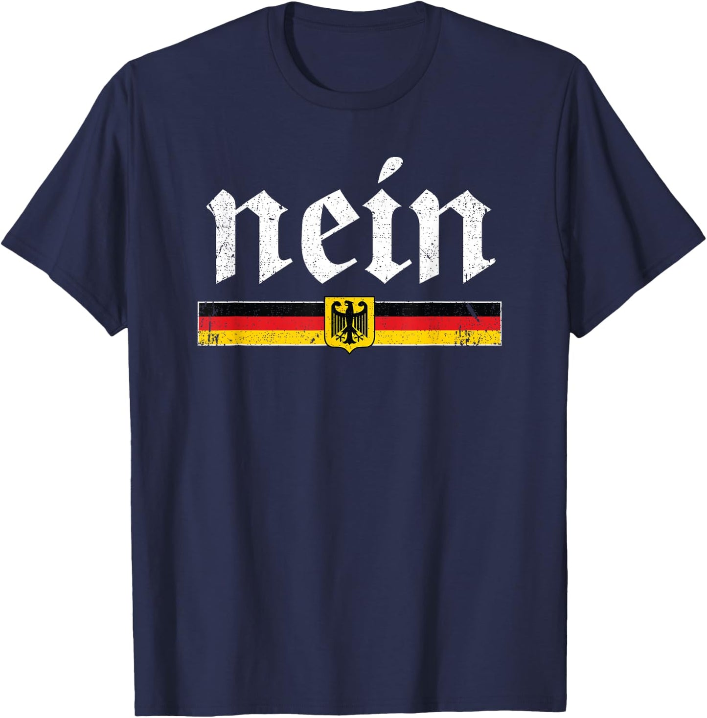 Nein German Shirt Men Kids Women Funny Oktoberfest T-Shirt - T-Shirt | Navy