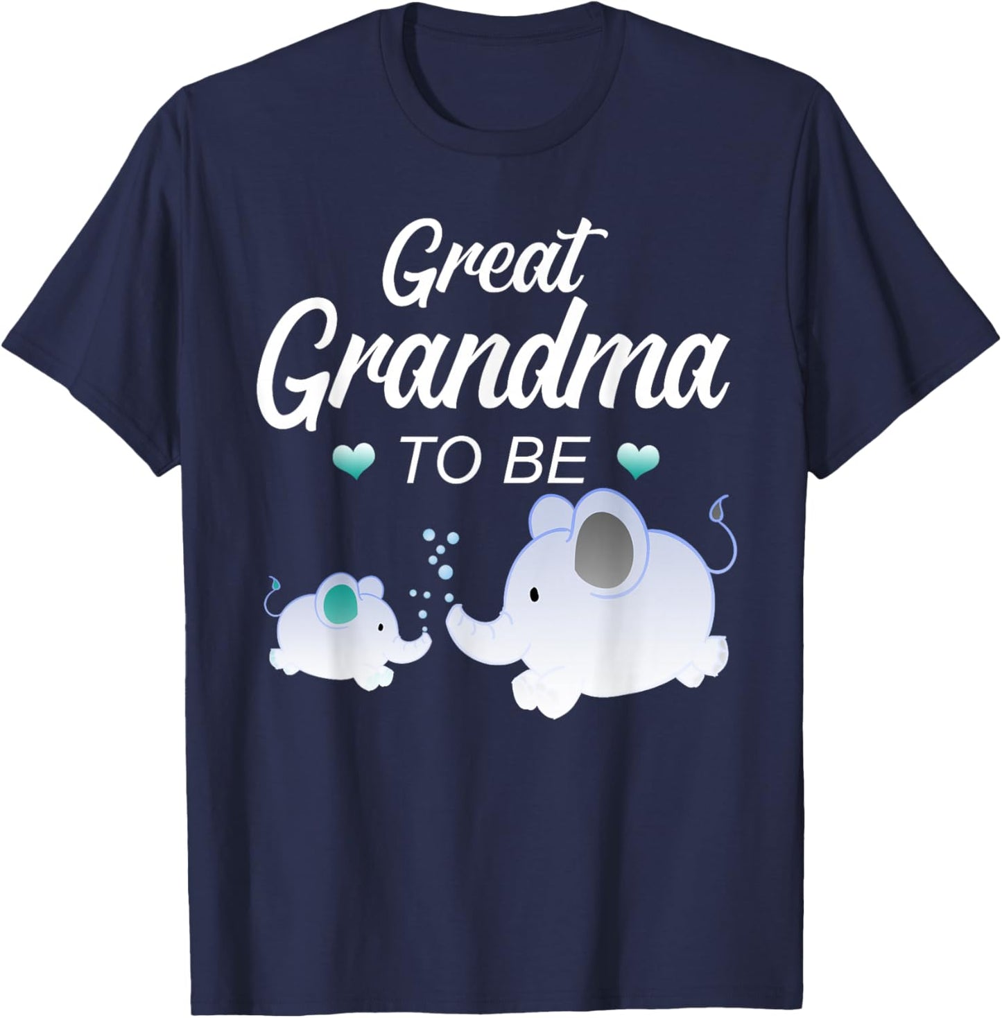 Great Grandma To Be Elephant Baby Shower For Boy T-Shirt - T-Shirt | Navy