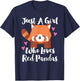 Just A Girl Who Loves Red Pandas with Hearts T-Shirt - T-Shirt | Navy