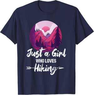 Just a girl who loves hiking T-Shirt - T-Shirt | Navy