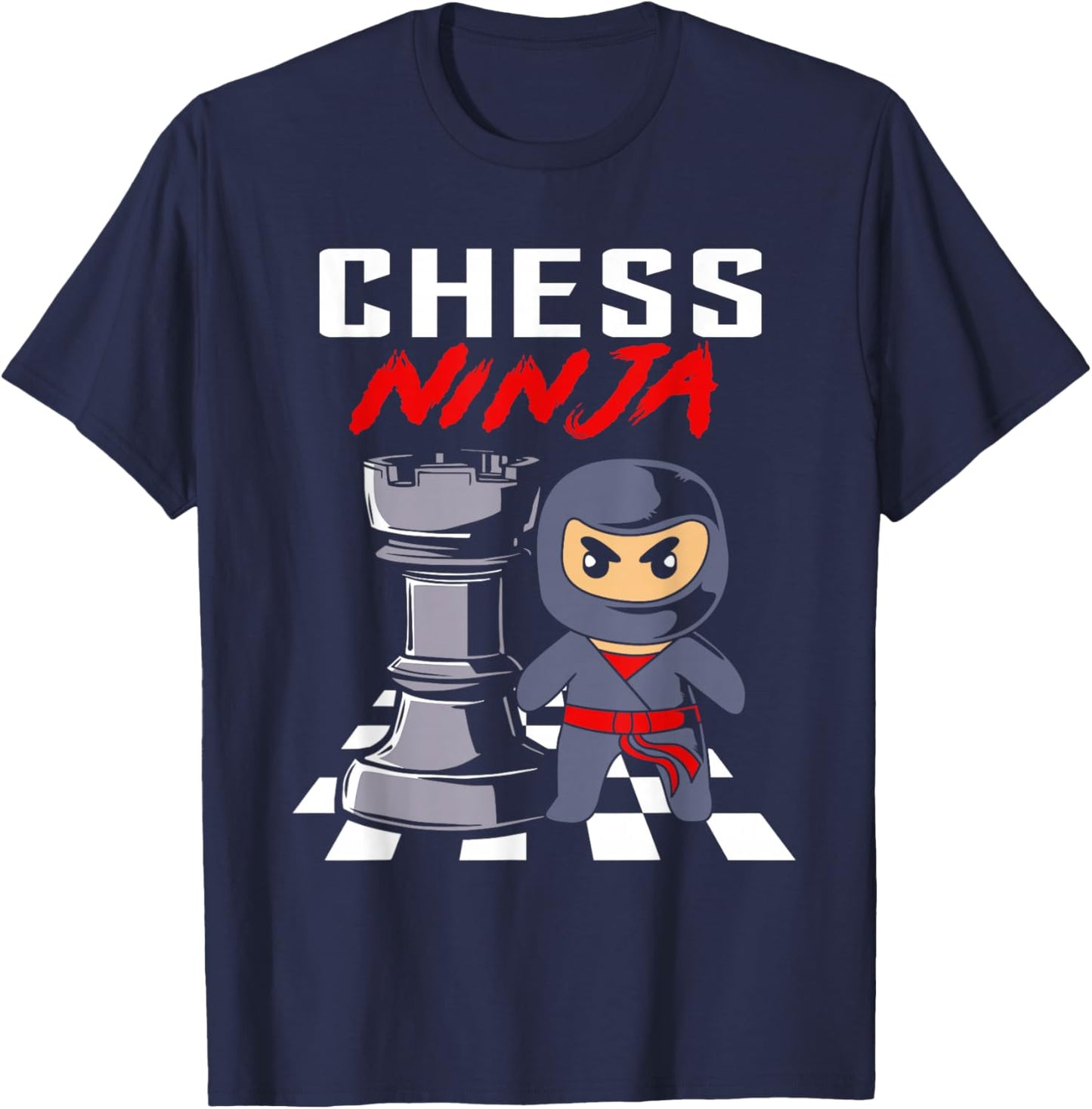 Funny chess ninja for kids and chess player T-Shirt - T-Shirt | Navy