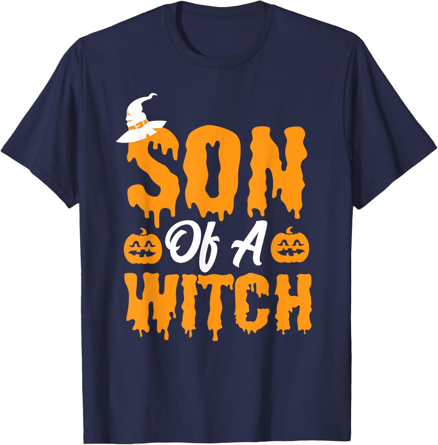 Son of a Witch Halloween Trick Or Treat Boys Wizard T-Shirt - T-Shirt | Navy