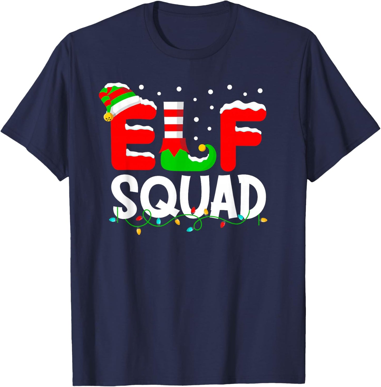 Elf Squad Christmas Matching Family Toddler Boy Girl Funny T-Shirt - T-Shirt | Navy