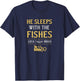 The Godfather - He Sleeps With Fishes T-Shirt - T-Shirt | Navy