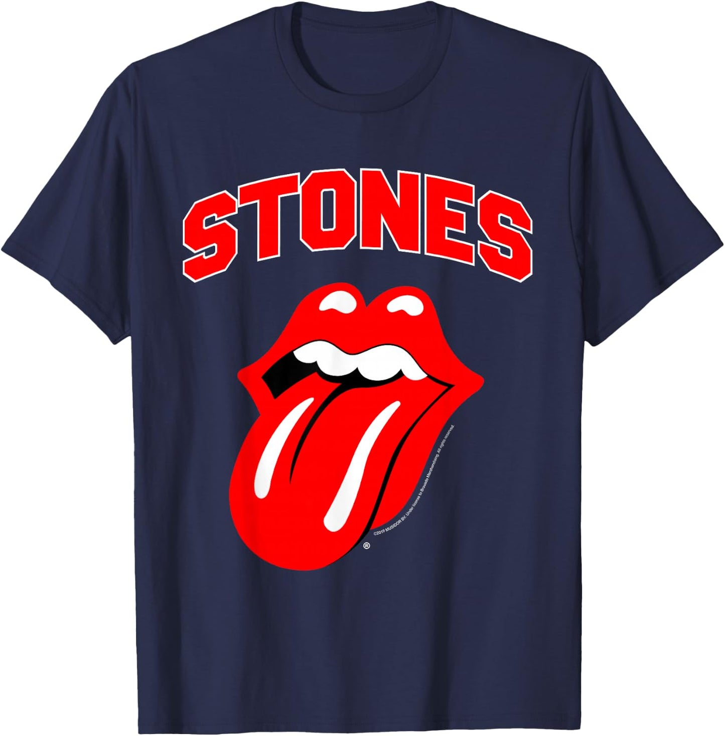Rolling Stones Official Varsity T-Shirt - T-Shirt | Navy