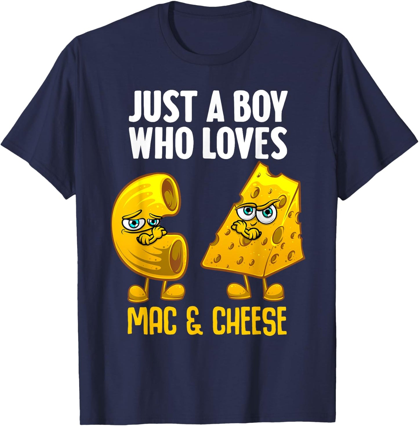Funny Mac And Cheese Design For Boys Men Macaroni Cheese T-Shirt - T-Shirt | Navy