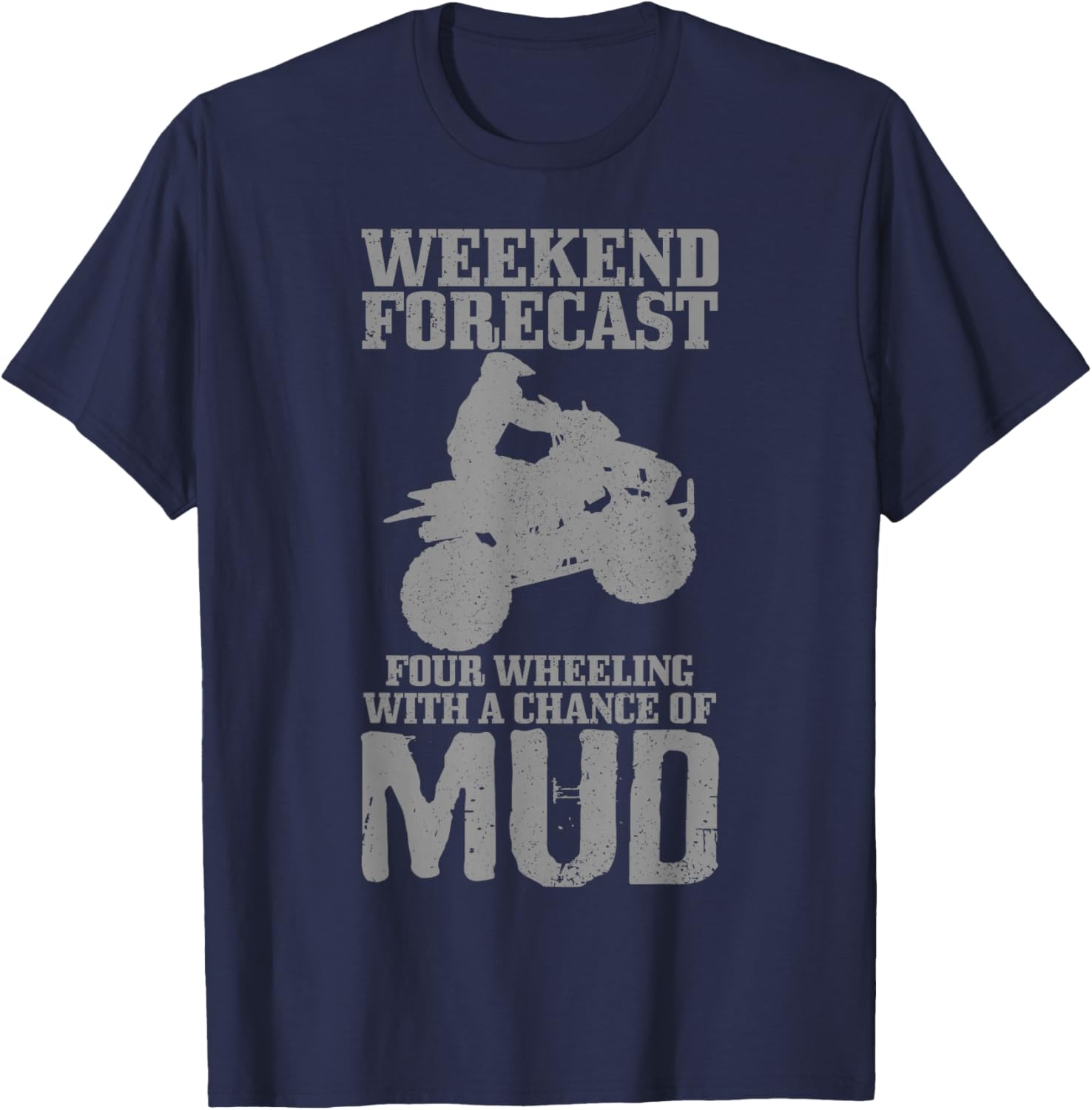 Quad Bike ATV Random Gravity Checks Funny Gift T-Shirt - T-Shirt | Navy