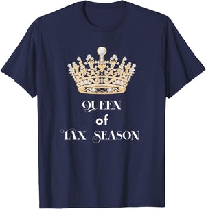Queen of Tax Season T-Shirt - T-Shirt | Navy