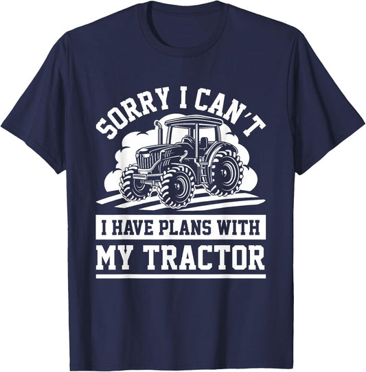 Funny Farm Tractors Farming Truck Enthusiast Saying Outfit T-Shirt - T-Shirt | Navy