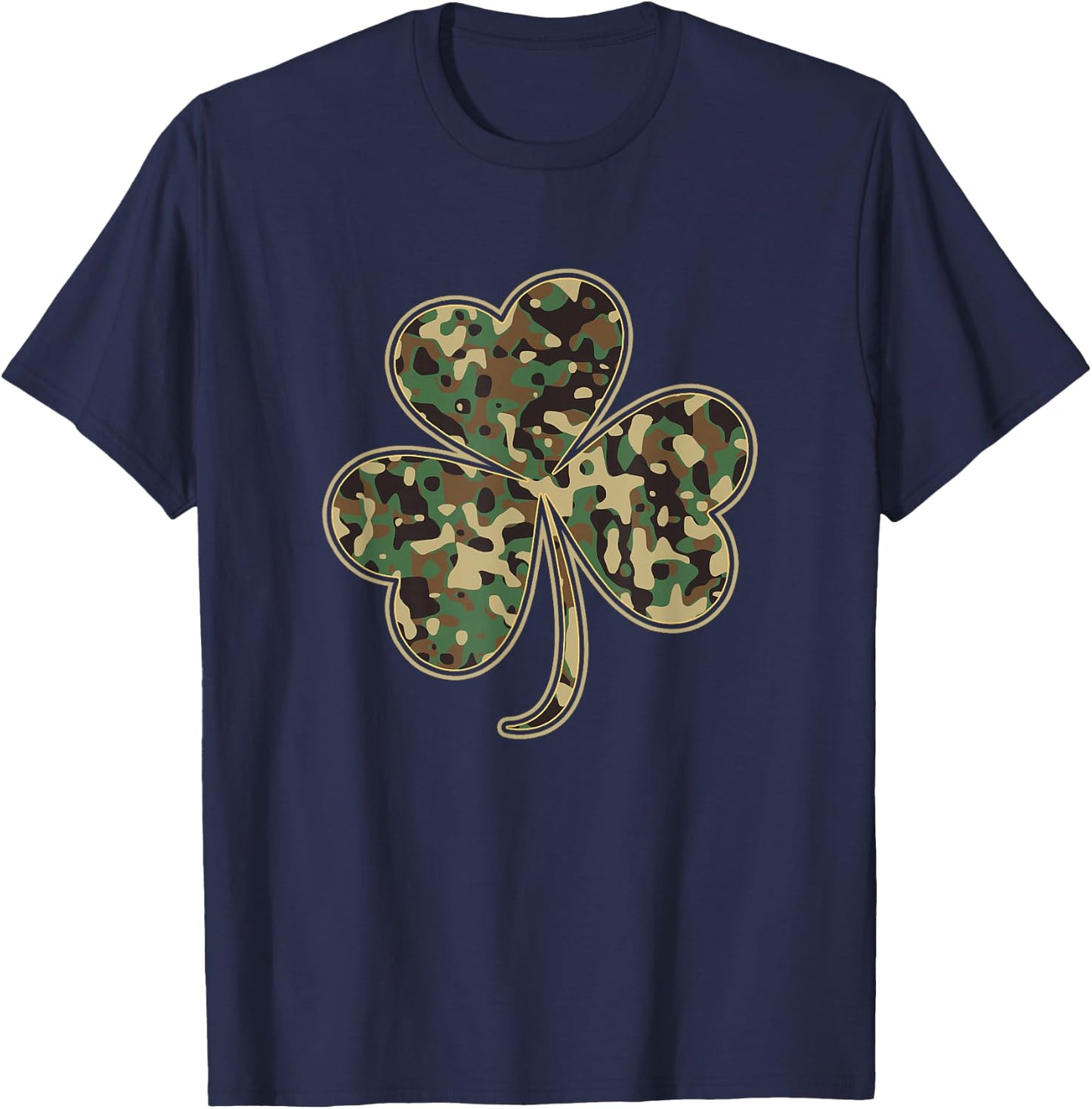 St Patricks Day Irish Shamrock Camo Camouflage Women T-Shirt - T-Shirt | Navy