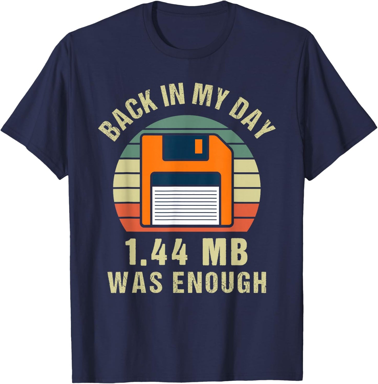 Floppy Disk Retro Vintage Design for Computer Scientist T-Shirt - T-Shirt | Navy