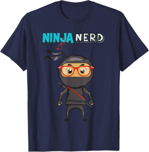 Ninja Nerd , Blue, S T-Shirt - T-Shirt | Navy