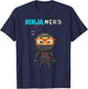 Ninja Nerd , Blue, S T-Shirt - T-Shirt | Navy