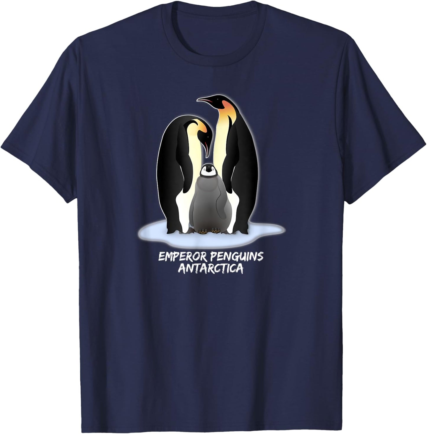Emperor Penguins Antarctica #2 nature, wildlife T-Shirt - T-Shirt | Navy