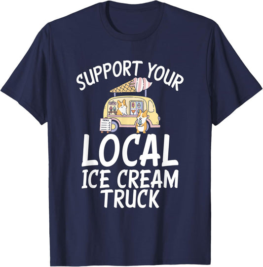 Support your local Ice Cream Truck Women T-Shirt - T-Shirt | Navy