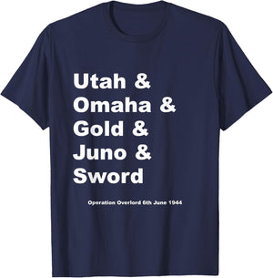 D-Day 75th Anniversary Shirt | Normandy D-Day Beaches T-Shirt - T-Shirt | Navy