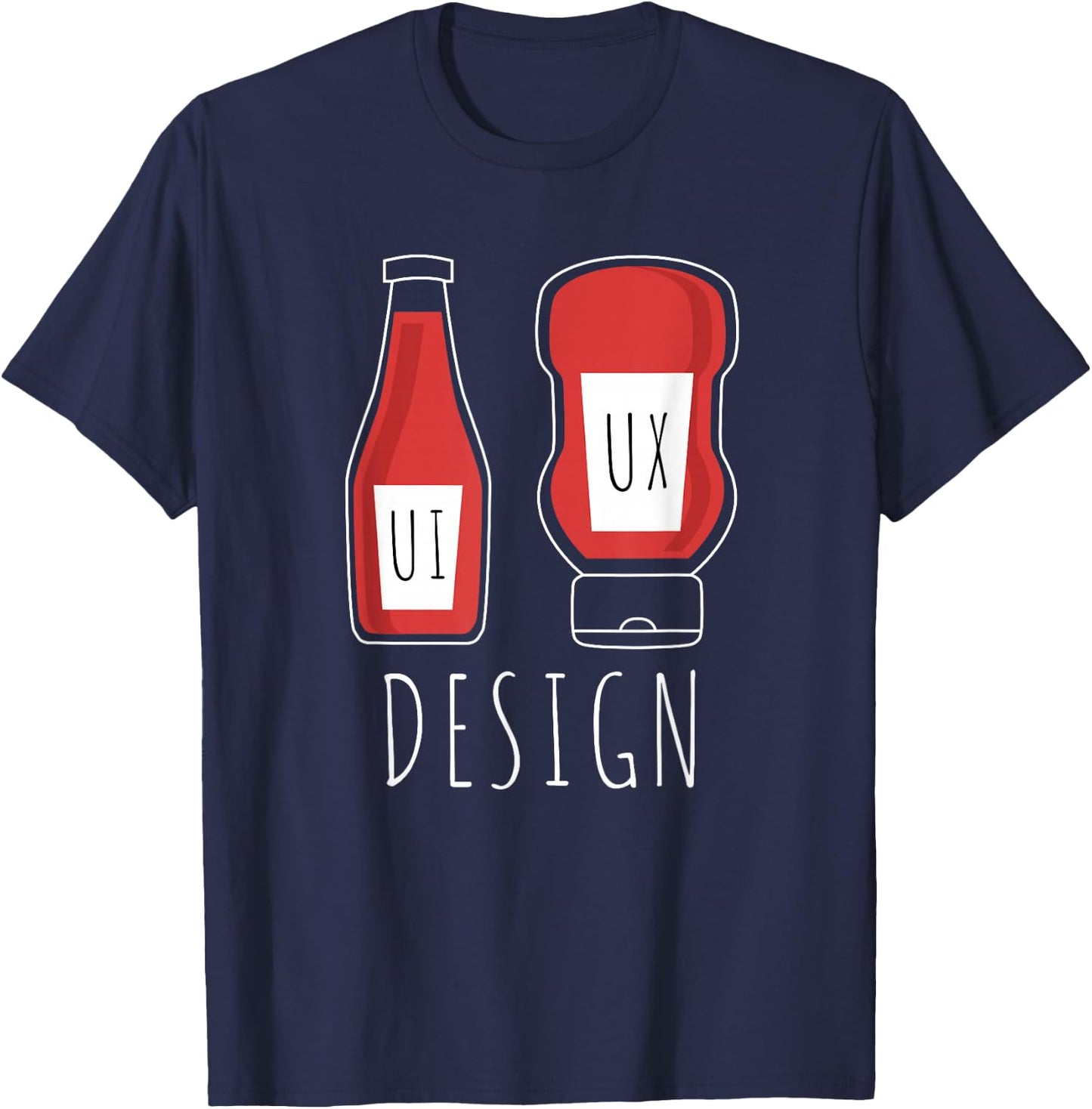 User Experience Graphic Designer UX UI Design T-Shirt - T-Shirt | Navy