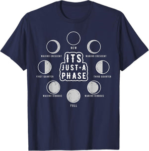 It's Just A Phase Planet Solar System Universe Outer Space T-Shirt - T-Shirt | Navy