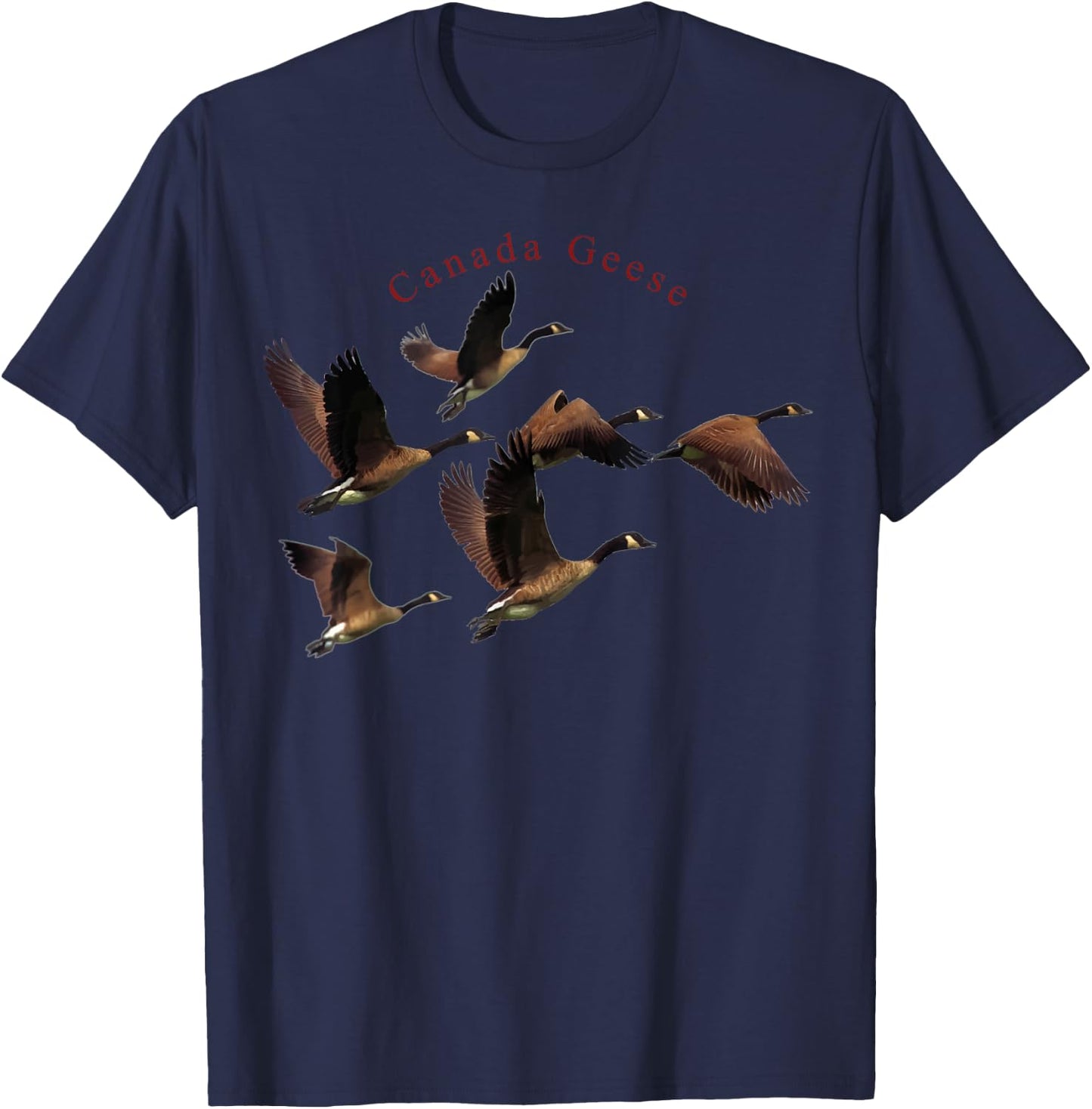 Canada Geese Migrating Birds Flying T-Shirt - T-Shirt | Navy