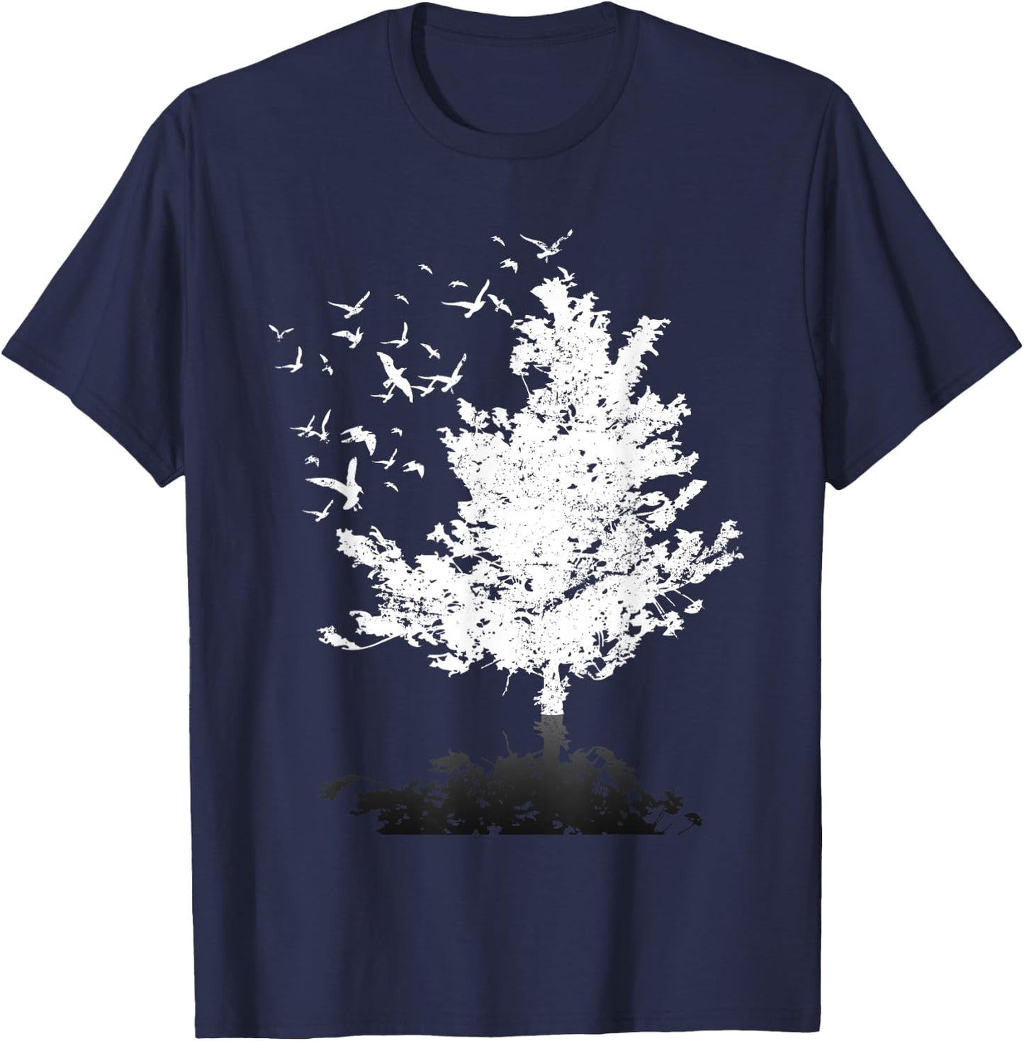 Nature Birds Outdoor Forest Trees Wildlife Forest T-Shirt - T-Shirt | Navy