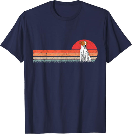 Parson Russell Terrier Retro T-Shirt - T-Shirt | Navy