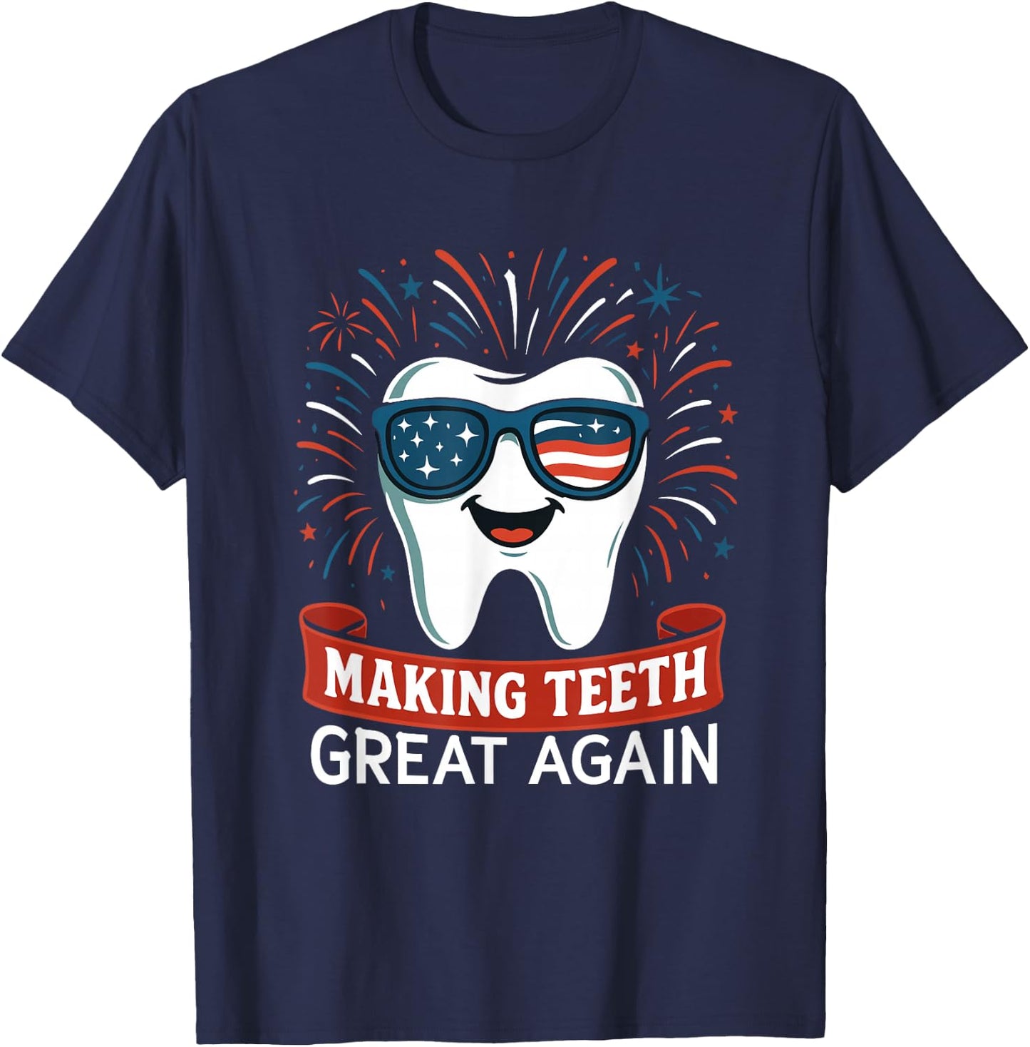 America Oral Health Dental Dentist T-Shirt - T-Shirt | Navy