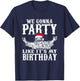 Party Like Its My Birthday Jesus Christmas Shirt T-Shirt - T-Shirt | Navy