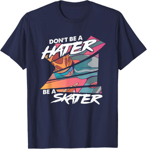 Skate Skating Skater Hater Blades Inline Rollerblades Gift T-Shirt - T-Shirt | Navy