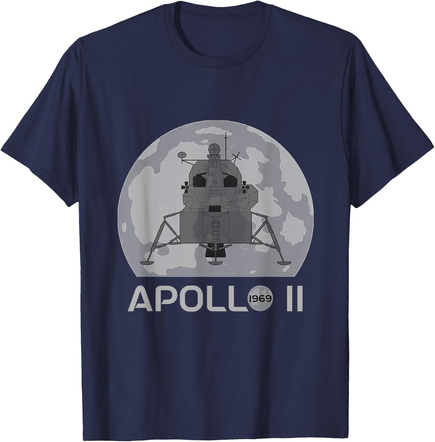 Apollo 1969 Lunar Module Apollo 11 Moon Landing T-Shirt - T-Shirt | Navy