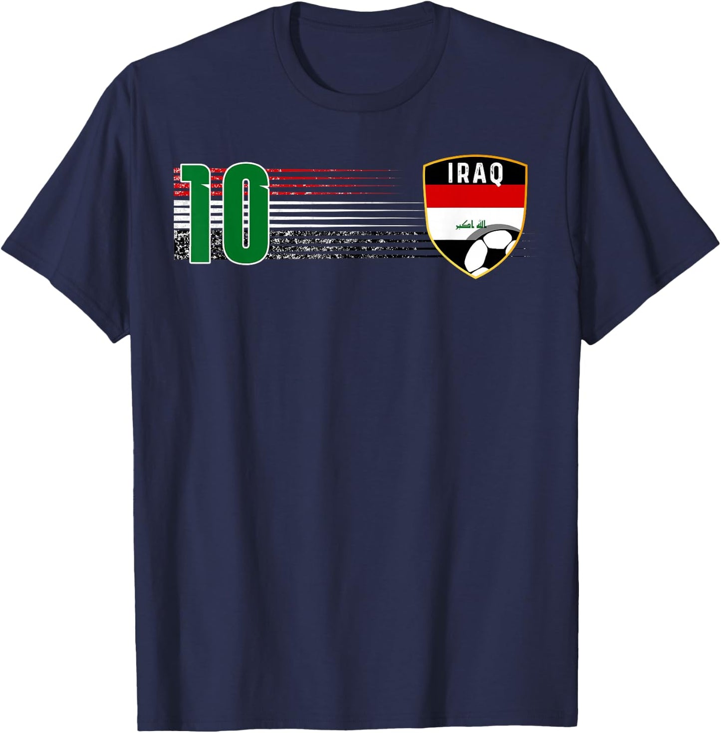 Vintage Iraq Flag Iraqi Pride Lovers T-Shirt - T-Shirt | Navy