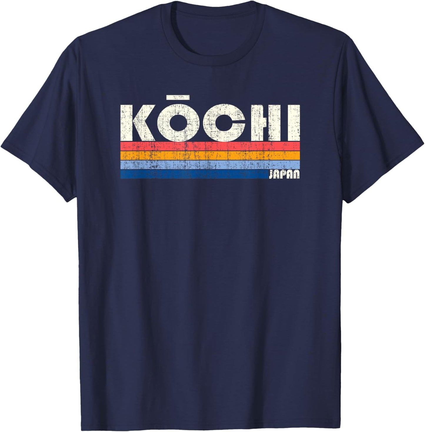 Retro Vintage 70s 80s Style Kochi, Japan T-Shirt - T-Shirt | Navy