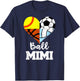 Ball Mimi Soccer Softball Volleyball Basketball Mimi Heart T-Shirt - T-Shirt | Navy