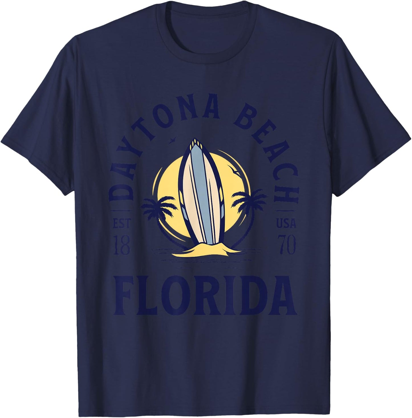 Daytona Beach Florida Surf Summer Vacation Vintage Women Kids T-Shirt - T-Shirt | Navy